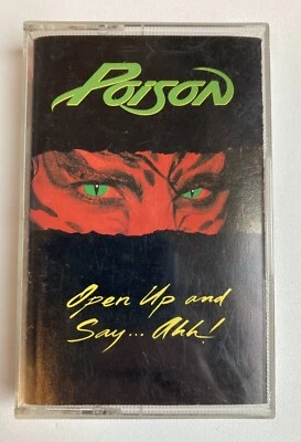 POISON Open Up And Say..Ahh! 1988 Cassette Tape Glam/Hair Metal/ Hard Rock Foto 1 de 4