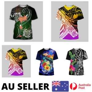 Polynesian Tribe Shirt Turtle Tattoo Pohnpei Summer Islander - AU Stock - Bild 1 von 11