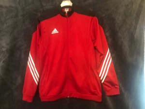 adidas Herren Trainingsjacke rot-schwarz Größe XL mit weisen Streifen Unterarm - Bild 1 von 5