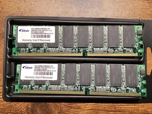Elixir 256 MB DDR-400 Mhz Cl3 Memory Pack of 2 - Picture 1 of 4