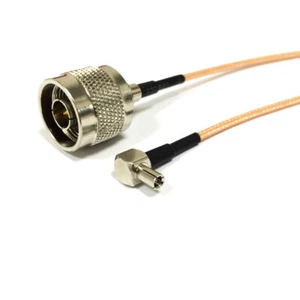 TS9 Male Right Angle to N type Male Plug RG316 Jumper Pigtail Cable 15CM - Picture 1 of 3