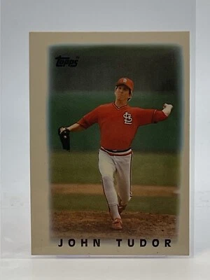1986 Topps Mini Major League Leaders Card #64 John Tudor St Louis Cardinals - Image 1 of 2