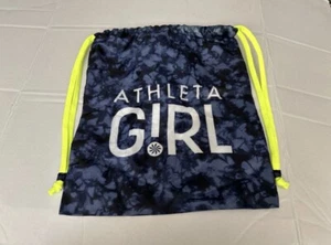 Athleta Girl Dark Blue Tie Dye Neon Drawstring Backpack - Picture 1 of 3