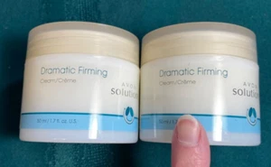 New Sealed Set of 2 AVON SOLUTIONS Dramatic Firming Face Cream 1.7 Oz Each - Picture 1 of 16