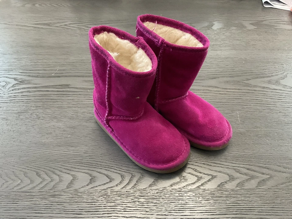 Botas Ukala by EMU Australia Niño Pequeño Talla K/E8 Gamuza/Lana Merino Rosa Foto 1 de 4