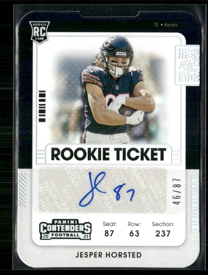 Jesper Horsted 2021 Contenders Rookie Ticket Die Cut Auto 46/87 - Image 1 of 2