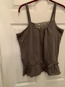 NWT Personal Identity jr. girls cami style top size L Olive - Picture 1 of 4