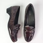 Ecco 2-Tone Patent Leather Block Heel Bit Loafers Women's EU 41 or US 10/10.5