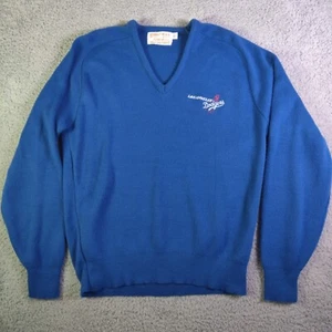 RARE VTG DODGERS MLB Goodman Sweater Pullover V Neck Mens L Large BLUE USA MADE - Bild 1 von 8