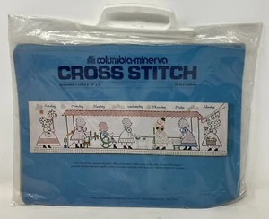 Vintage 1975 Columbia Minerva Sunbonnet Days 6596 Cross Stitch Kit NOS - Picture 1 of 10