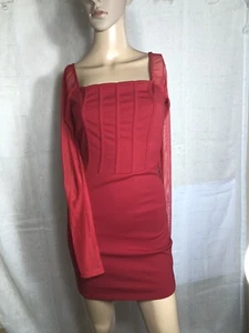 Women's Dress Mini Red RUE 21 Mini Dress Red Party Cocktail Night - Picture 1 of 12