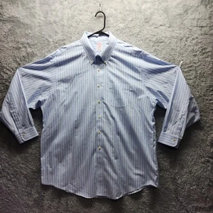 Brooks Brothers Madison Long Sleeve Button Dress Shirt Mens Size 18-35 Blue - Picture 1 of 8