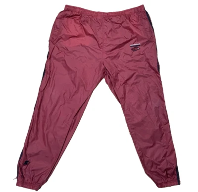 Pantalones deportivos de nailon vintage Arkansas Razorbacks talla XL rojo negro talla XL 40x31 Foto 1 de 4