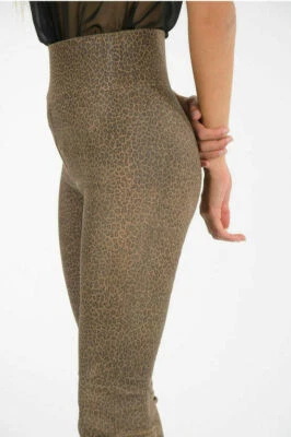 PVP €1000 Auténticos Leggings DROME Cuero Leopardo Talla S Foto 1 de 4