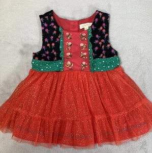 Matilda Jane Caroling Away Holiday Christmas Babydoll Style Top  Child Size 4 - Picture 1 of 9