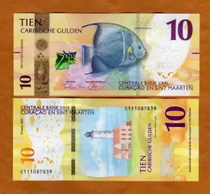 Curacao and Sint Maarten 10 Gulden, 2025, P-New, UNC New Banknotes - Picture 1 of 1