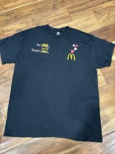 McDonald’s Cardi B Offset 2023 Employee Black T-Shirt Size Large Short Sleeve - Picture 1 of 6