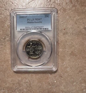 2000 p massachusetts quarter mint state-67, beautiful coin!! - Picture 1 of 5
