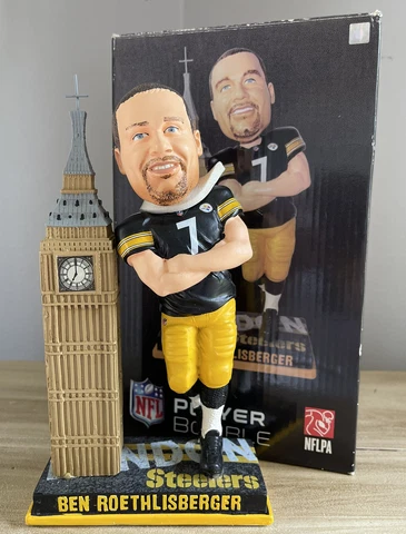 BEN ROETHLISBERGER Pittsburgh Steelers Legend BIG BEN LONDON Bobblehead NIB! Cover