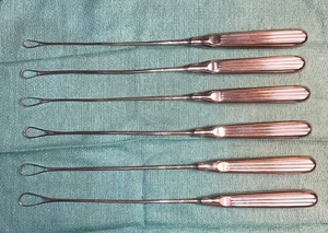 Set of 6 German Stainless Uterine Curettes ( 1, 2, 3, 4, 5, 6) - Bild 1 von 1