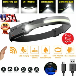 Faro COB LED Recargable Faro Antorcha Trabajo Luz Barra Diadema USB - Imagen 1 de 12