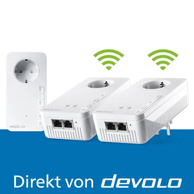 devolo Magic 2 WiFi next Powerline Mesh WLAN Verstärker 3x Adapter - Bild 1 von 4
