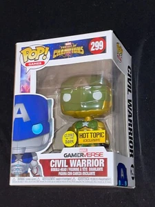 2018 CIVIL WARRIOR #299 Hot Topic Exclusive Glow in the Dark Marvel Funko POP! * - Picture 1 of 5