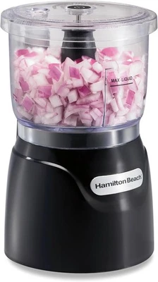 Picadora eléctrica de verduras y mini procesador de alimentos Hamilton Beach, 3 tazas, 350 vatios Foto 1 de 4