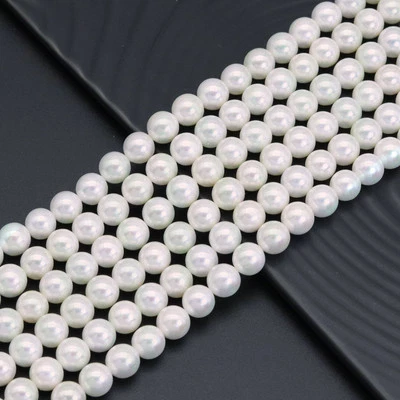 Mother of Pearl Round Smooth Beads, Sku#U52 - Image 1 of 4