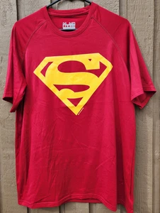 USC Superman Heat Gear Under Armour T-Shirt Red Short Sleeve Shirt Men's Med - Picture 1 of 7