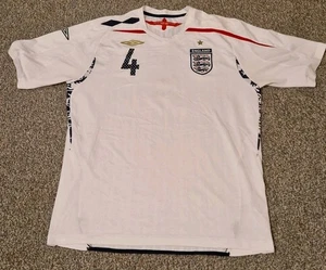 Umbro England Football Shirt 2007 2009 #4 Steven Gerrard Euros - Size GB XL - Picture 1 of 9