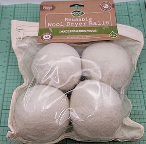 Eco Logical Brand: Set Of 4 Reuseable Wool Dryer Balls, Brand New, Free Shipping - Picture 1 of 8