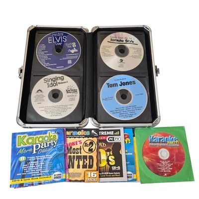 Lote de 49 CD de Karaoke y Estuche Vaultz Rock Country Bluegrass Elvis Beatles  Foto 1 de 4