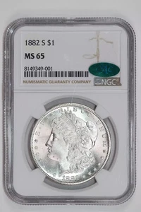 1882-S MORGAN DOLLAR NGC MS65 CAC PQ! - Picture 1 of 2