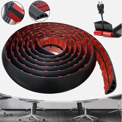 Flexibler Kabelkanal Kabelbrücke Boden, Fussboden Kabelkanal, 3m X 6cm Schl - Bild 1 von 4