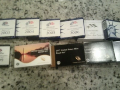 Bulk Lot of U.S. Proof Set 15 different sets ALL OGP/ 2012 included - Image 1 of 4