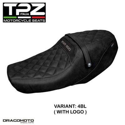 YAMAHA XSR 900 2022-2025 Rivestimento Sella YXSR92A-4BL-1 TPZ nero CON LOGO - Immagine 1 di 4