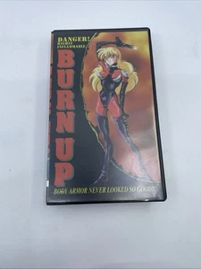 Burn Up (VHS, 1991) Yellow Cassette And Original Pamphlet Tokyo, Vintage Anime - Picture 1 of 9