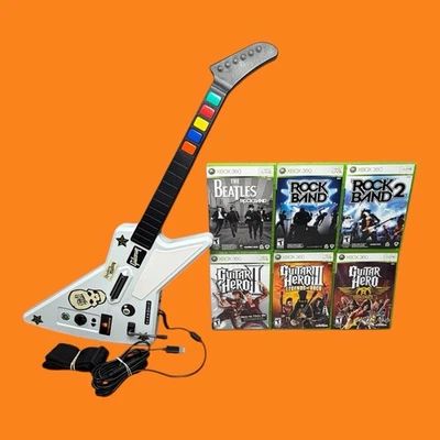 Guitar Hero II Xplorer Explorer Controller Rock Band 1 2 Paquete Lote Xbox 360 Foto 1 de 4