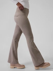 Athleta L LARGE Delancey Herringbone Flare Pant Schlaghose, Reise Arbeit Neu ohne Etikett - Bild 1 von 5