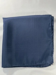 Pañuelo/pañuelo bolsillo seda azul marino vintage - enrollado a mano - hecho en Italia - Imagen 1 de 4