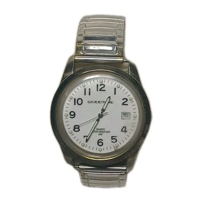 Reloj de cuarzo para hombre Structure tono plata cara blanca Foto 1 de 4