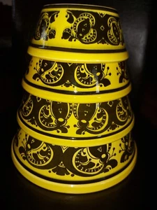 Schalen SET, Schale Vintage, Gelb Schwarz TOP u. RAR 4x - Bild 1 von 7