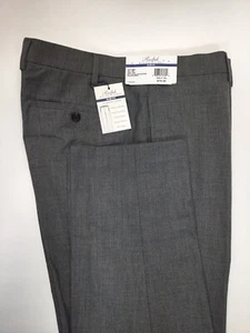 Ralph Lauren Men Slim Fit Flat Front Plaid Pattern Grey Dress Pants 38X32 - Picture 1 of 2