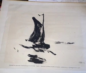 Emil Nolde ( 1867) Segler / Sailor. Dated 1910. Rare Fine Lithograph - Picture 1 of 7