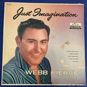 COUNTRY LP - Webb Pierce - JUST IMAGINATION - DECCA 1958 Original 12'' RARE - Picture 1 of 4