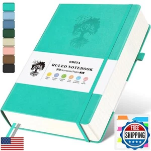 A5 Lined Journal Notebook, 370 Numbered Pages Thick Leather Journal for Writi - Picture 1 of 5
