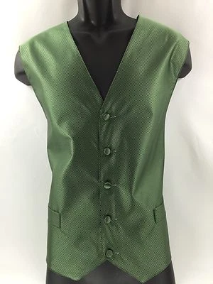St Patrick's Men's Vest Hunter Green with Black Specks Polyester Two Pockets M-L - Image 1 of 4