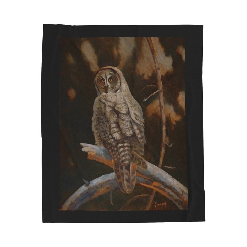 Velveteen Plush Blanket Owl Art Cottagecore - Image 1 of 1