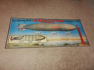 A C Gilbert Erector #8 Zeppelin Set Box Label, 1929 Vintage, Reproduction - Picture 1 of 1